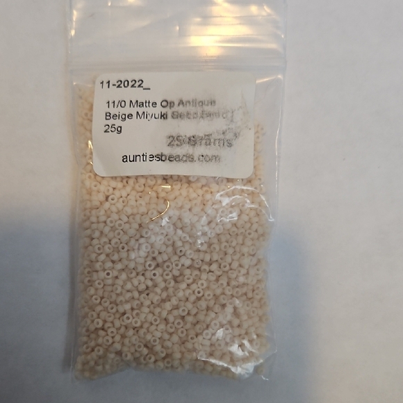 Miyuki 11/0 Seed Beads in Brown, Grey, Orange, and Cream - Picture 6 of 7